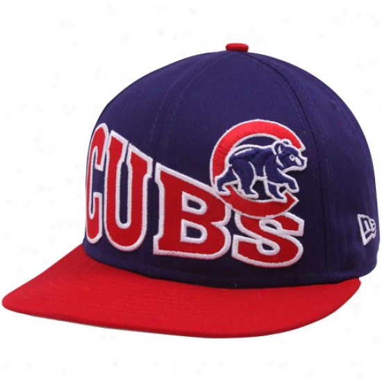 New Era Chicago Cubs Royal Blue-red Stoked Snapback Hat