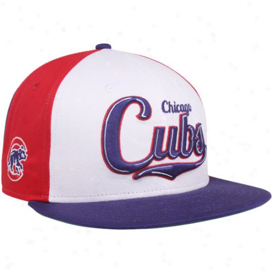 New Era Chicago Cubs Royal Blue-red-wwhite 9fifty Script Revolve Snspback Adjustable Hat