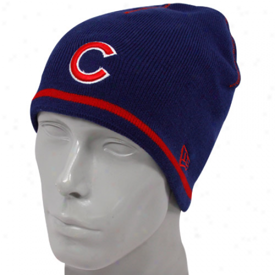 New Era Chicago Cubs Royal Blue Seam Stitch Knit Beanie