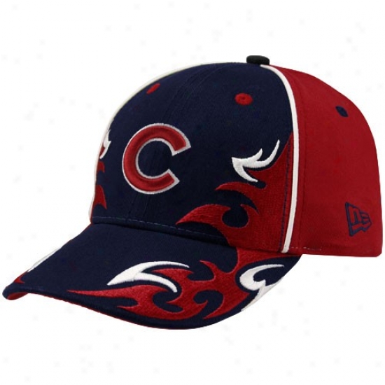 New Era Chicago Cubs Youth Rsd-navy Blue Team Ink Adjustable Hat
