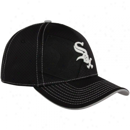 Nw Era Chicago White Sox Black Acl 39thirty Flex Fit Hat