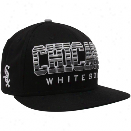 New Era Chicago White Sox Black Fade 9fifty Snapback Adjustable Hat