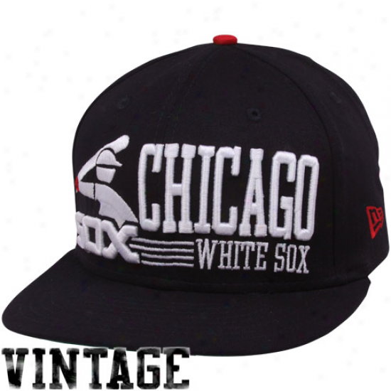 New Era Chicago White Sox Dark Re5ro Gaze Vintage 9fifty Snapback Adjustable Hat