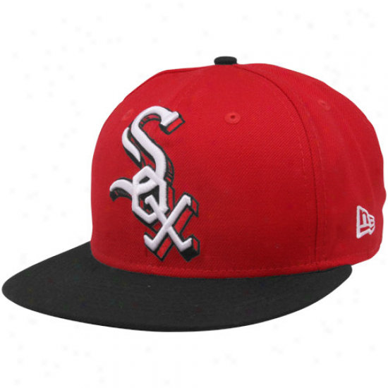 Nes Erz Chicago White So Red-black Shsdow Logo 59fifty Fitted Hat