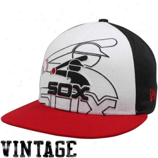 New Era Chicago White Sox Red-white-black Little Big Pop 9fifty Snapback Adjustable Hat