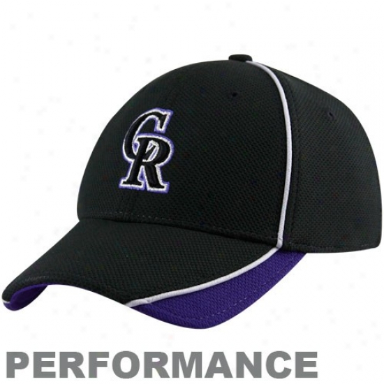 New Era Colorado Rockies Youth Black Batting Practice 39thirty Playing Flex Fit Hat