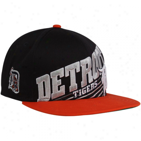 New Era Detroit Tigers Black-orange 9fifty Still Anglin' Snapback Adjustable Hat