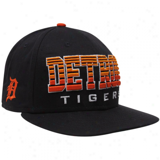 New Era Dstroit Tigers Navy Blue Fade 9fifty Snapback Adjustable Hat