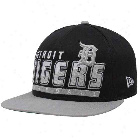 New Era Detroit Tigers Navy Blue-gray Slice & Dice Snapback Adjustable Hat