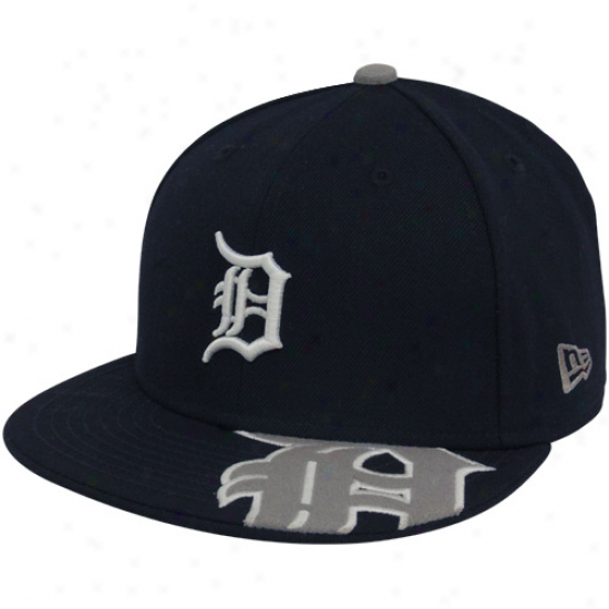 New Era Detroit Tigers Navy Azure Mekviz 59fifty Fitted Hat