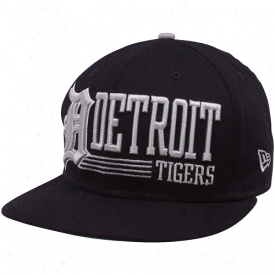 New Era Detroit Tigers Navy Blue Retro Look 9fifty Snapback Adjusyable Hat