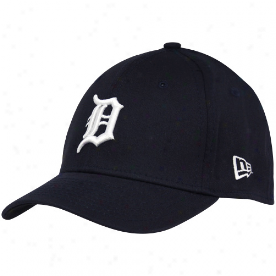 New Eda Detroit Tigers Youth Navy Blue Knot Breaker 39thirty Stretch Fit Hat