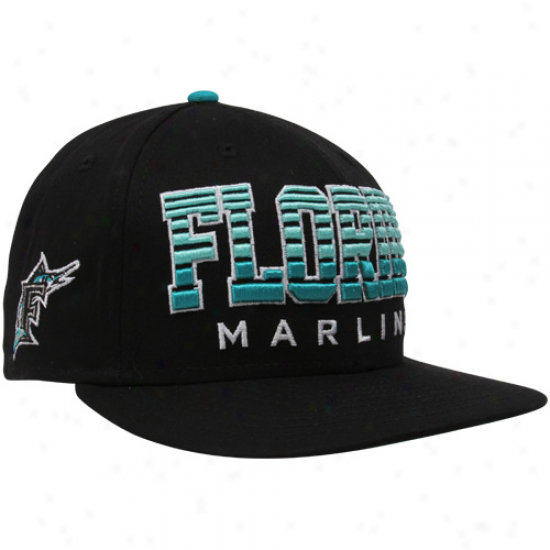 New Era Florida Marlins Black Fade Cooperstown 9fifty Snapbacl Adjusttable Cardinal's office