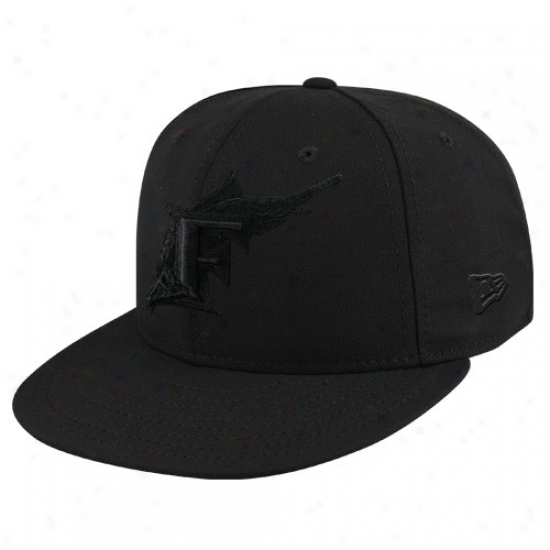 New Era Florida Marlins Tonal 59fifty Fitted Hat - Black