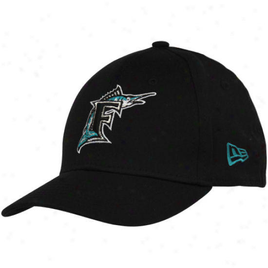 New Epoch Florida Marlins Youth Black Cooperstown Tie Breaker 39thirty Stretch Humor Hat