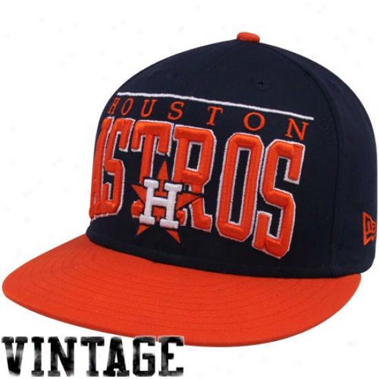 New Era Houstob Astros Black 9fifty Vintage Le Arch Snapback Adjustable Hat