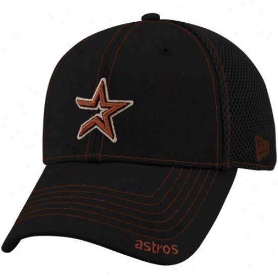 New Era Houston Astros Black Neo 39thirty Stretch Fit Hat