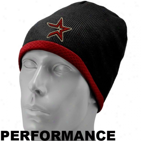 New Era Houston Astros Black On-field Perrformance Knit Beanie