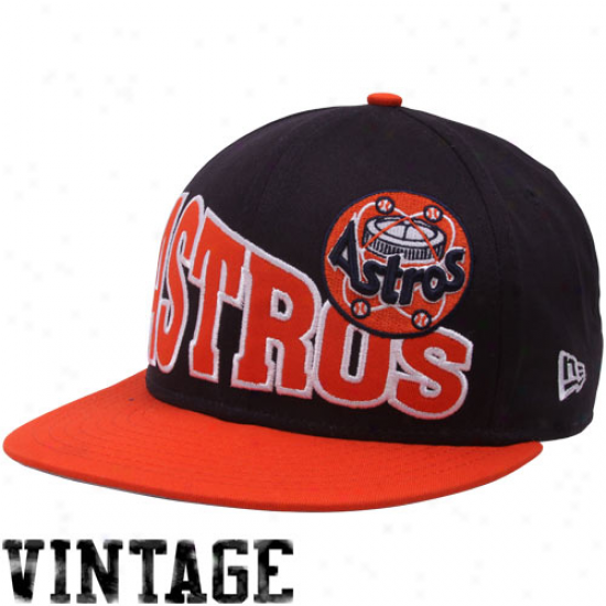 New Era Houston Astros Black-orange Stoked Snapback Hat