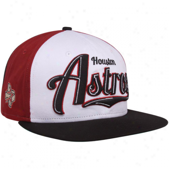 New Point of time Houston Astros White-brick Red-black 9fifty Script Wheel Snapback Adjustbale Hat