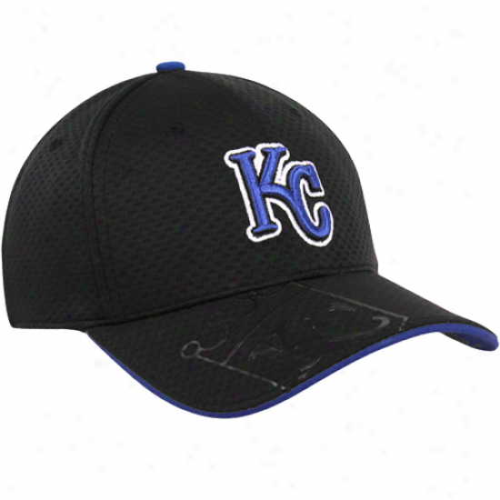 New Era Kansas City Royals Gel Acl 39thirty Flex Fit Hat - Black
