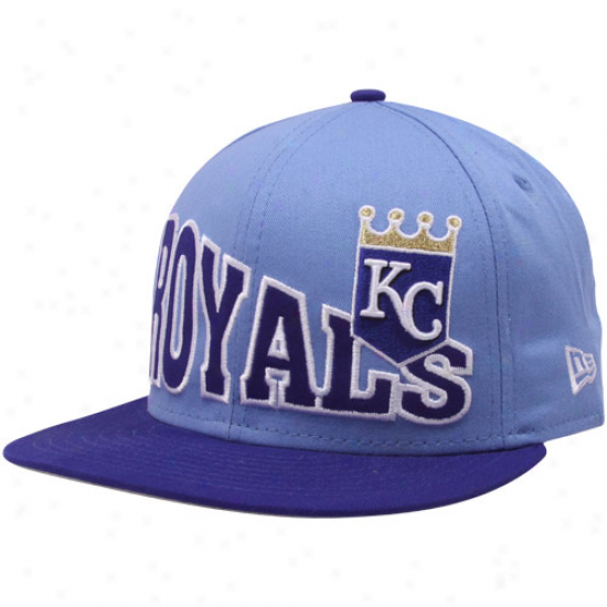 New Era Kansas City Royals Light Blue-royal Blue Stoked Snapback Hat