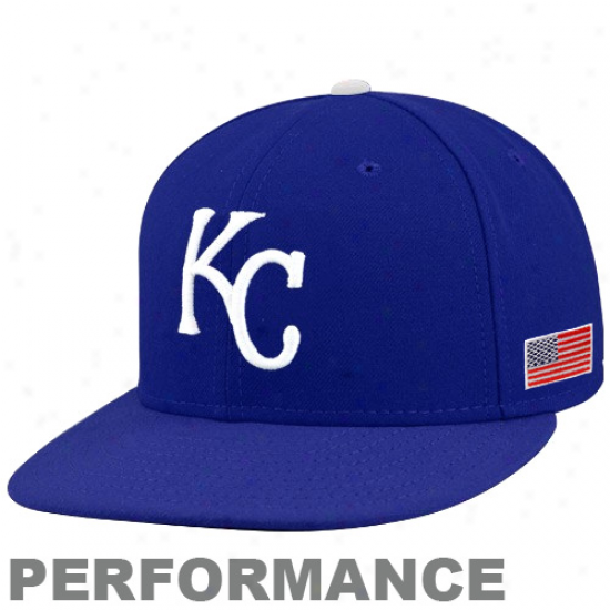 Just discovered Era Kansas City Royals Royal Blue On-field 59fifty Usa Flag Fitted Performance Hat