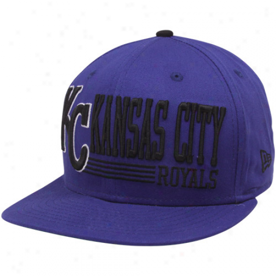 New Era Kansas City Royals Royal Blue Retro Look 9fifty Snapback Adjustable Hat