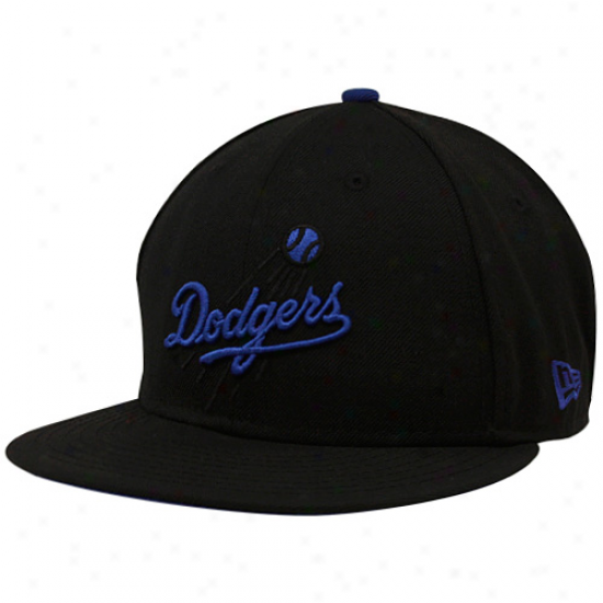 New Erw L.a. Dodgers Black Tonal Pop 59fifty Fitted Hat