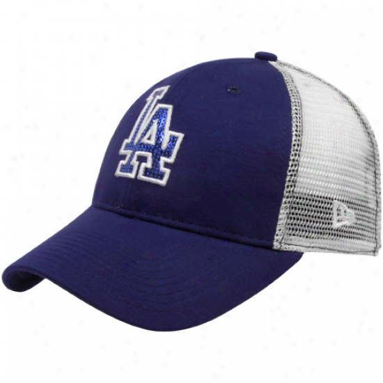 New Era L.a. Dodgers Ladies Royal Blue-white C-quinn Mesh Remote Adjustable Hat