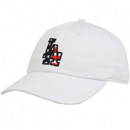 New Era L.a. Dodgers Ladies White Stars And Stripes Adjustable Hat