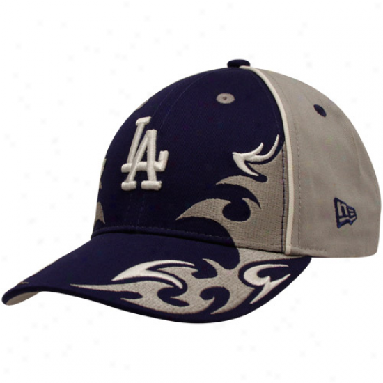 New Era L.a. Dodgers Preschool Navy Blue-gray Team Ink Adjusatble Hat