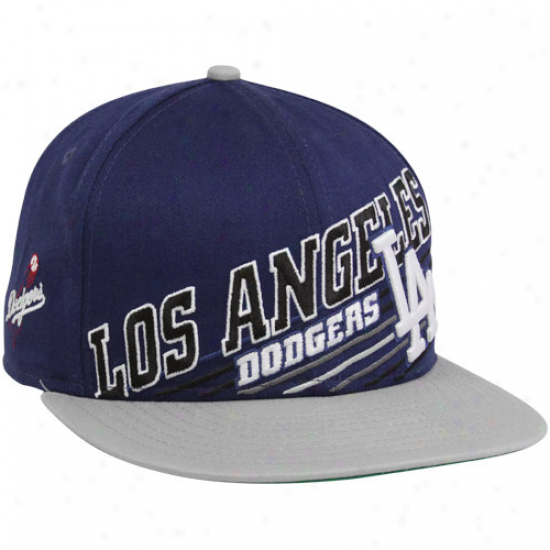 New Era L.a. Dodgers Royal Blue-gray 9fifty Still Anglin' Snapback Adjustable Hat