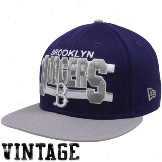 New Era L.a. Dodgers Royal Blue-gray Word Stripe 9fifty Snapback Adjustable Hat