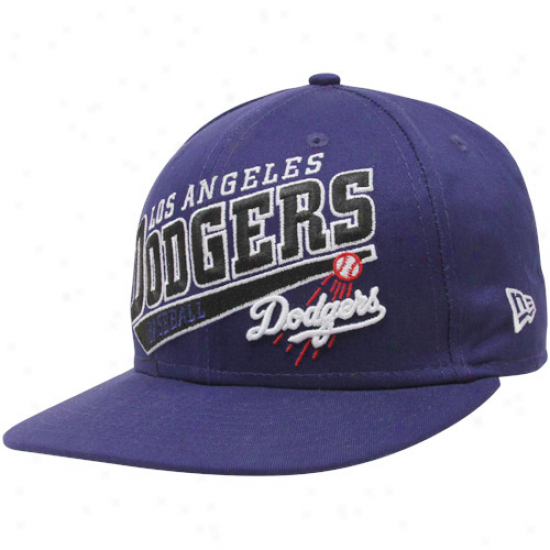 Repaired Era L.a. Dodgers Royal Blue Skew Script Snapback Adjustable Hat