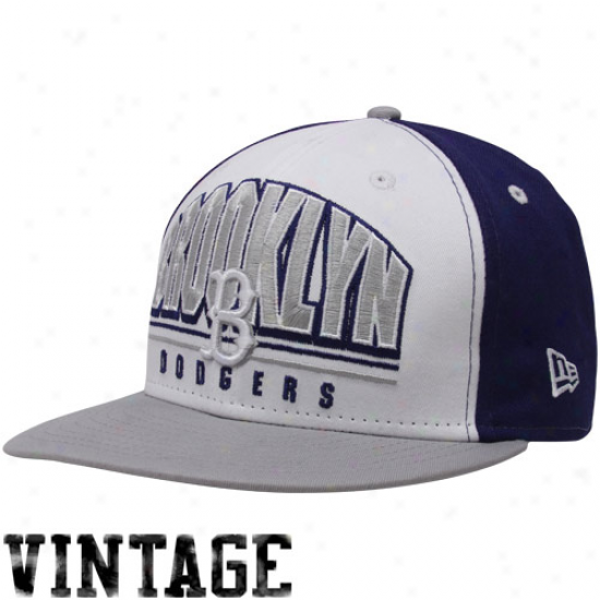 Unaccustomed Era L.a. Dodgers Royal Blue-white Cooperstown Monolith 9fifty Snapback Adjuwtable Hat