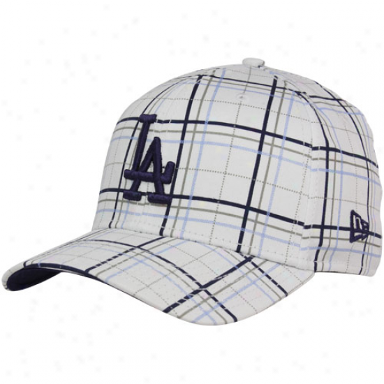 Unaccustomed Era L.a. Dodgers White Summer Plaid 39thirty Flex Fit Hat