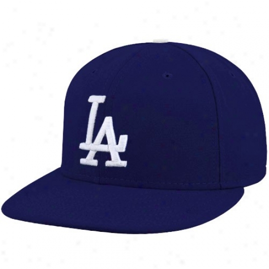 New Era L.a. Dodgers Youht Royal Blue Dismal On-field 59fifty Fitted Hat