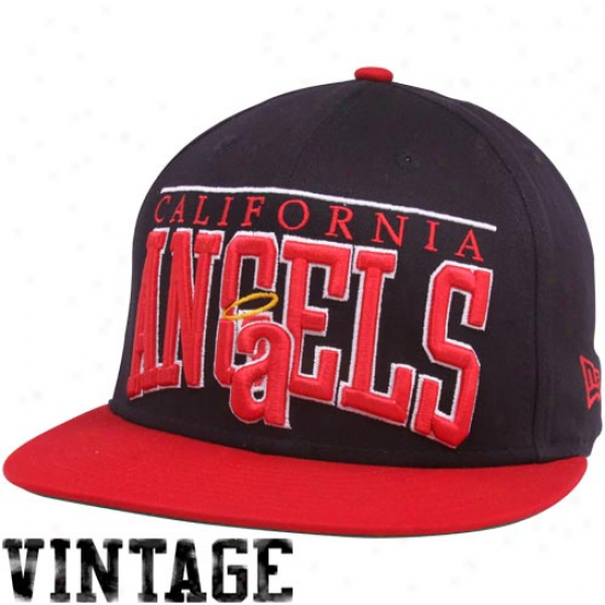 New Era Los Angeles Angels Of Anaheim Black 9fifty Vintage Le Arch Snapback Adjustable Hat