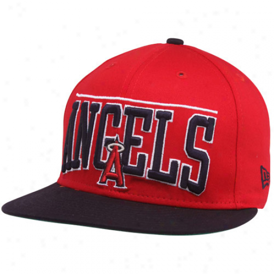 New Era Los Angeles Angels Of Anaheim Red 9fifty Le Arch Snapback Adjustable Hat