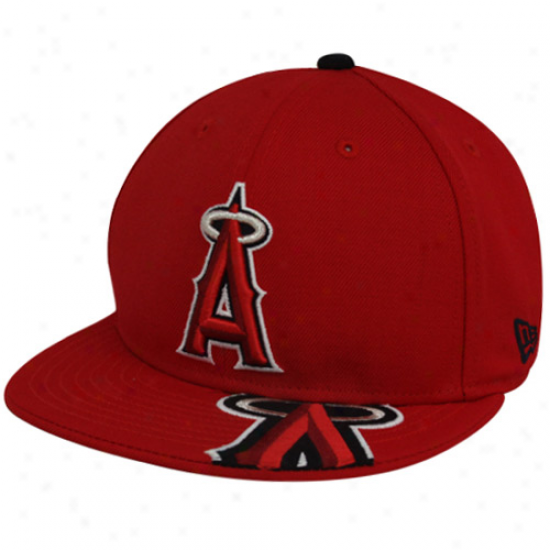 New Era Los Angeles Angels Of Anaheim Red Melviz 59fifty Fitted Hat
