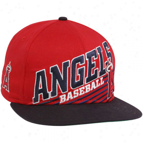 New Era Los Angeles Angels Of Anaheim Red-navy Blue 9fifty Still Anglin' Snapback Adjustable Hat