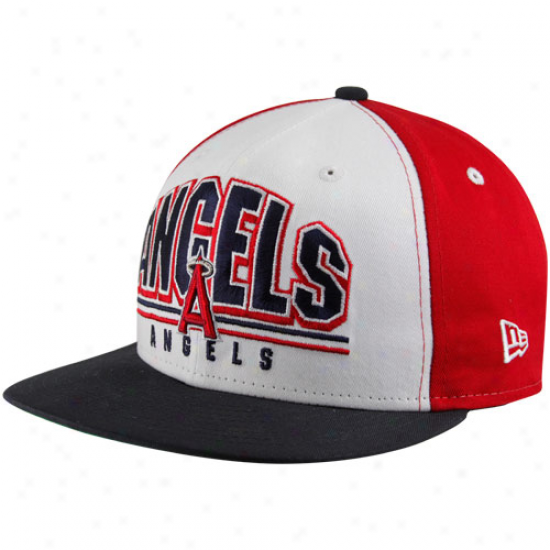 New Era Los Angeles Angels Of Anaheim Red-white-black Monolith 9fifty Snapback Adjustable Hat