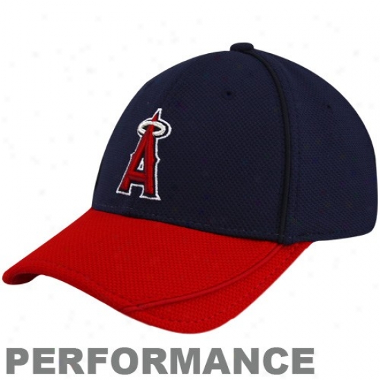 New Era Los Angeles Angels Of Anaheim Youth Navy Blue-red Bwtting Practice 39thirty Performance Flex Fit Hat