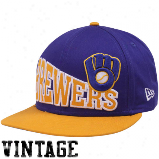 New Epoch Miilwaukee Brewers Navy Blue-gold Stoked Snapback Hat