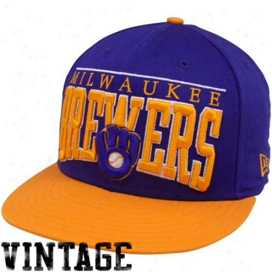 New Era Milwaukee Brewers Royal Blue 9fifty Le Arch Snapback Adjustable Hat