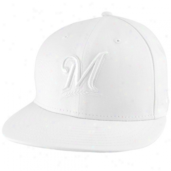 New Era Milwaukee Brewers Tonal 59fifty Fitted Hat - White