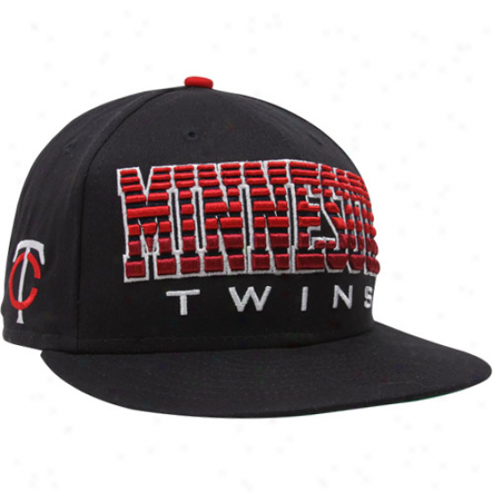 New Era Minnesota Twins Men's Fade 9fifty Snaapback Hat - Navy Blue