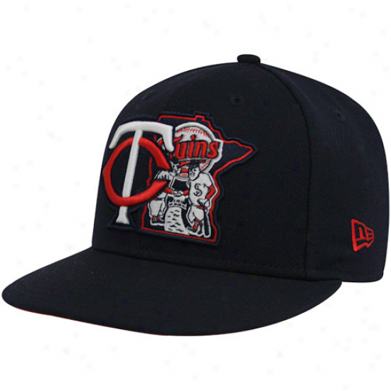 New Era Minnesota Twins Navy Blue Blaster 59fifty Fitted Hat