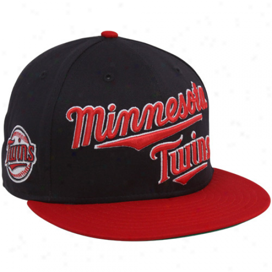 New Epoch Minnesota Twins Navy Blue-red 9fifty Mondo Snapback Adjustable Hat